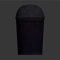 Purple Trash Can With Secure Fitted Lid For Home Office Kitchen Use 3d model