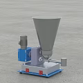 Industrial Processing Equipment With Conical Hopper Blue Motor And Stable Base
