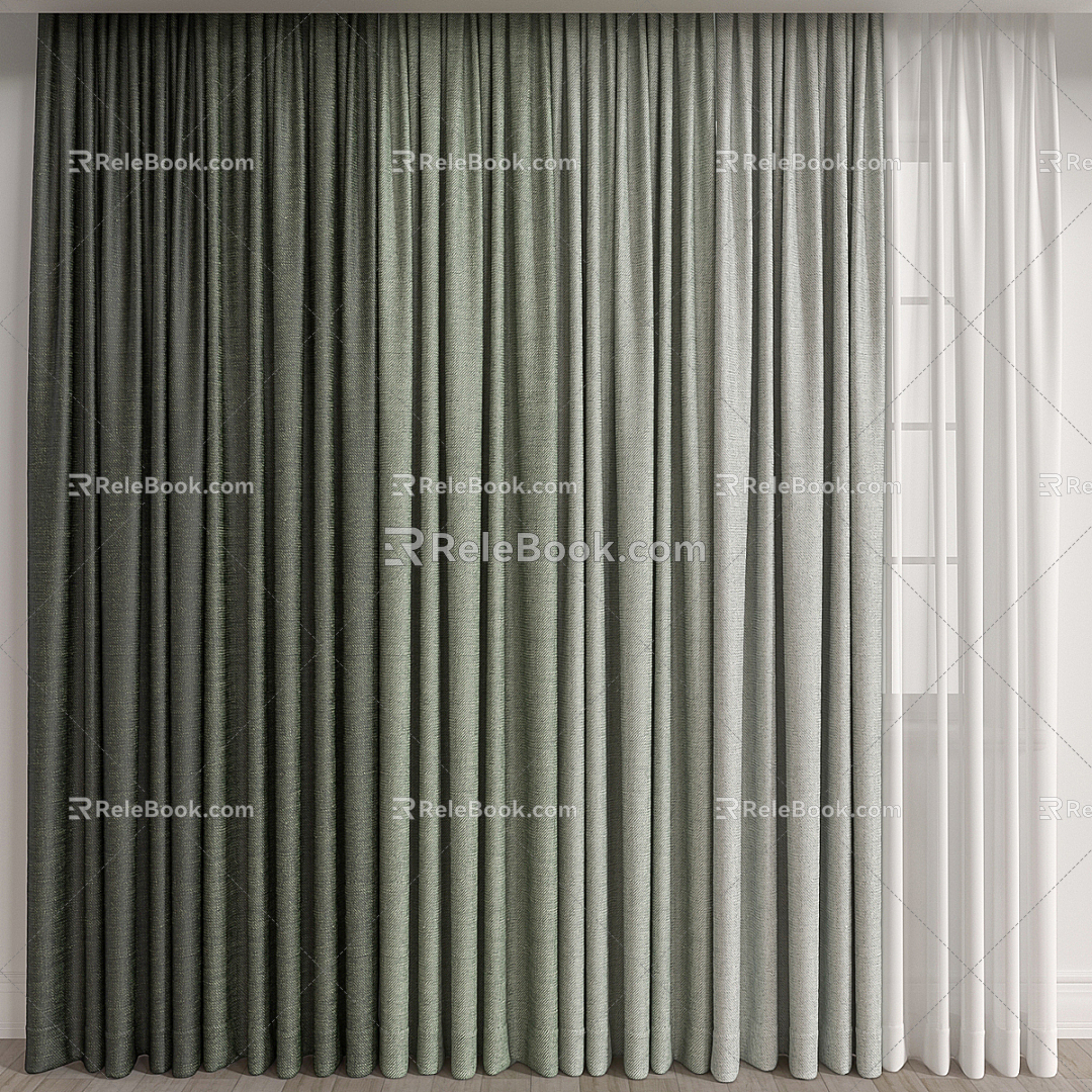 Modern Curtains 3d model