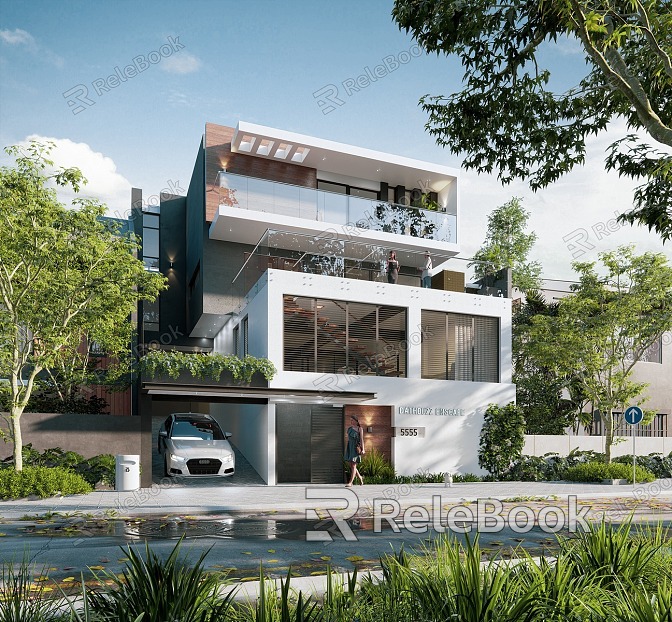 Modern single-family villa homestay building self-built house model