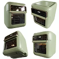 Green Modern Kitchen Appliance Multi Functional Oven With Digital Display And Glass Door