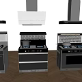 Modern Kitchen Appliances With Various Range Hoods Stoves And Oven Designs