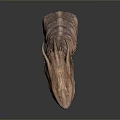 3D Fantasy Snake Monster Head Model Design With Sharp Teeth Ridged Skin And Horned Structure