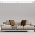 New Chinese-style Multi-person Sofa 3d model