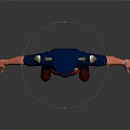 Realistic Male Police Officer In Blue Uniform With Cap Badge And Utility Belt Standing Pose