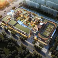 Aerial Urban Planning Layout With Buildings Green Spaces And Road Network Design