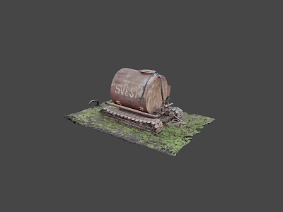 Water tower with wheels 3d model