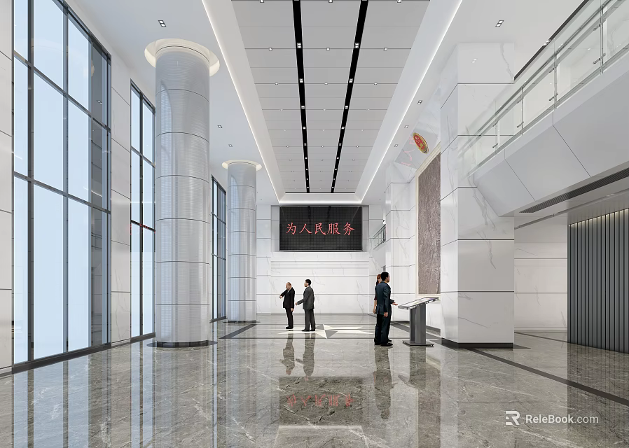 Modern Sauna Shower Space With Marble And High Ceiling 3d model