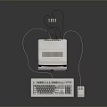 Classic Vintage Desktop Computer System With Monitor Keyboard And Mouse