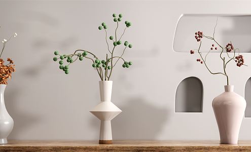 Modern Vase Flower Art 3d model