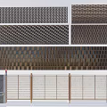 Architectural Metal Grilles With Various Patterns For Fence And Facade Panels 3d model