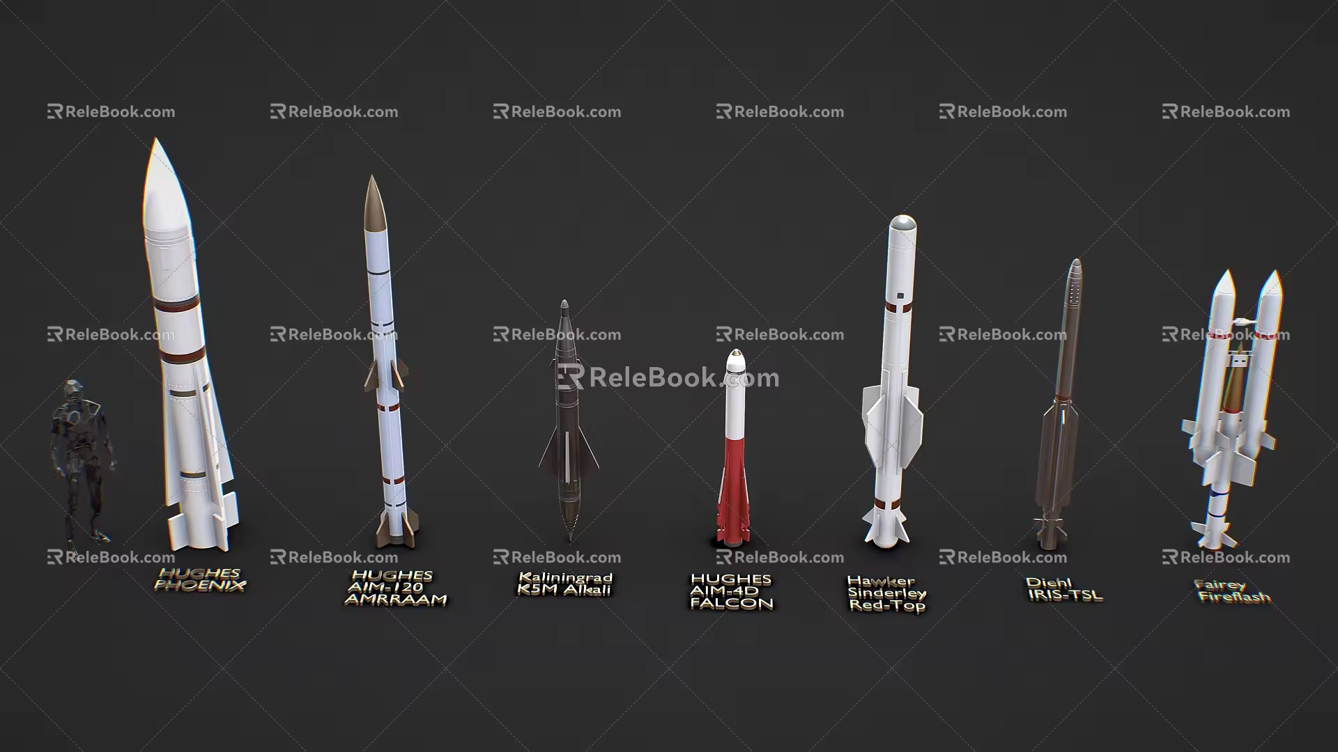 Missile Rocket Missile Package Bomb Ammunition Satellite 3d model