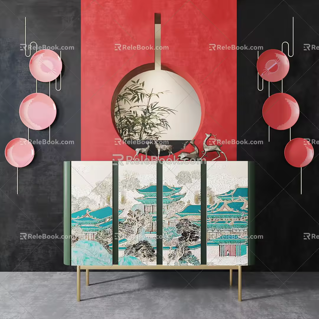 New Chinese Sideboard 3d model