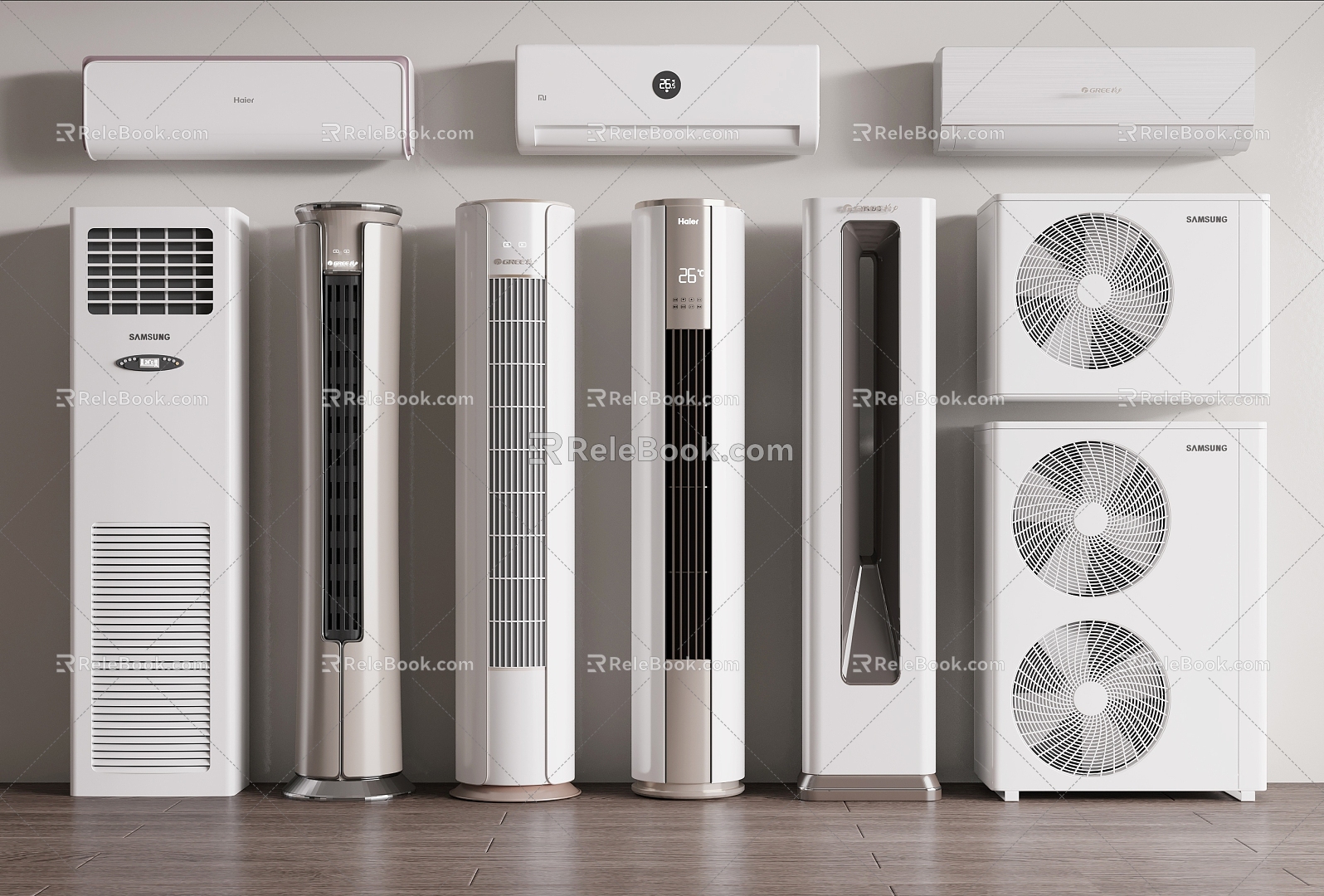 Modern air conditioner air conditioner outside air conditioner 3d model