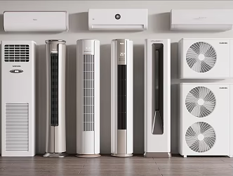 Modern air conditioner air conditioner outside air conditioner 3d model