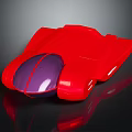 Shiny Red And Purple Futuristic Toy Car With Streamlined Body Design