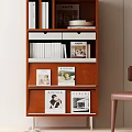 Stylish Modern Wooden Bookcase With Shelves Holding Books Magazines And Decorative Items