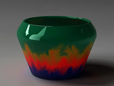 Vibrant Gradient Gemstone Jewelry With Green Red And Blue Hues 3d model