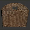 Handwoven Wicker Storage Basket for Home Organization and Decorative Use