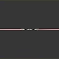 Sci Fi Modern Red Lightsaber Weapon With Black And Silver Hilt And Bright Red Blade