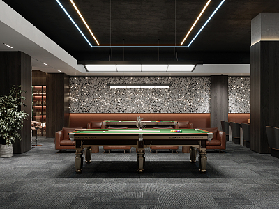 Modern Billiard Room 3d model