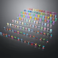 Vibrant Colorful Alphabet Blocks for Kids Educational Play and Learning Tools