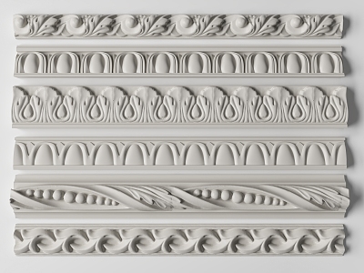 French plaster line 3d model