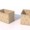 Storage Basket Bamboo Basket 3d model