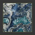 3D Natural Landscape Model With Blue Lakes And White Mountain Terrain