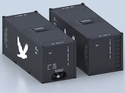 Container Terminal Freight 3d model