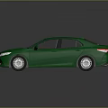 Shiny Green Toyota Sedan With Sleek Exterior And Reflective Surface Design