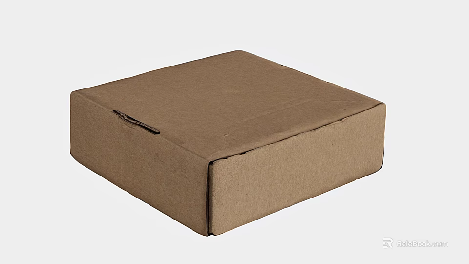 Sturdy Brown Cardboard Box For Household Storage And Packaging Use 3d model 