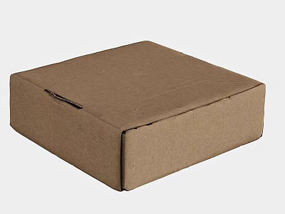 Sturdy Brown Cardboard Box For Household Storage And Packaging Use 3d model