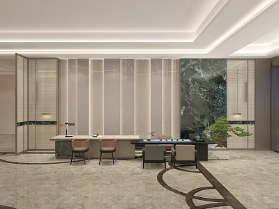hotel lobby hotel reception desk hotel front desk reception hotel lobby front desk lobby 3d model