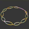 Silver Shiny Bracelet With Oval Linked Design And Chain Clasp For Daily Use