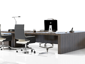 Modern Office Desk and Chair Manager Desk 3d model