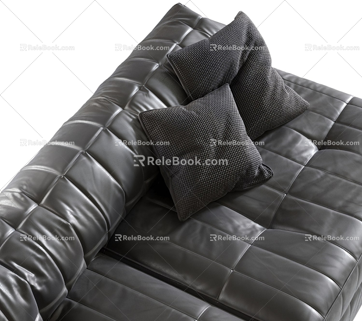 Modern Multiplayer Sofa Reflex Double Leather Sofa Casual Sofa Sofa Double Leather Sofa 3d model