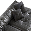 Modern Multiplayer Sofa Reflex Double Leather Sofa Casual Sofa Sofa Double Leather Sofa 3d model