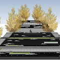 Modern Step Landscape 3d model