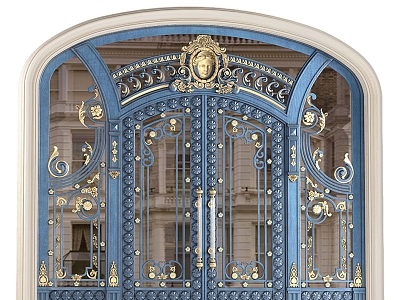 European-style entrance door 3d model