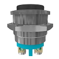 Stainless Steel Metal Push Button Switch For Electronic Appliances With Blue Base And Terminals