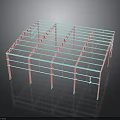Industrial Steel Structure Frame For Building Construction With Support Columns