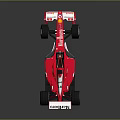 Red Ferrari Formula 1 Racing Car With Marlboro Shell Logos And Aerodynamic Body Design
