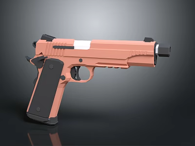 Modern Tactical Weapon Design With Pink And Black Finish Ergonomic Grip And Sleek Barrel Structure 3d model