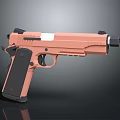 Modern Tactical Weapon Design With Pink And Black Finish Ergonomic Grip And Sleek Barrel Structure