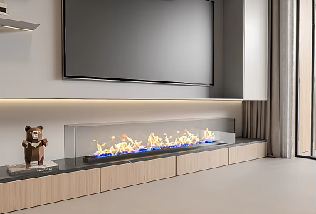 Modern Fireplace Electronic Fireplace Stove 3d model