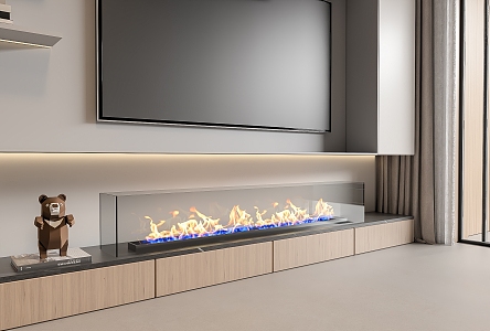 Modern Fireplace Electronic Fireplace Stove 3d model