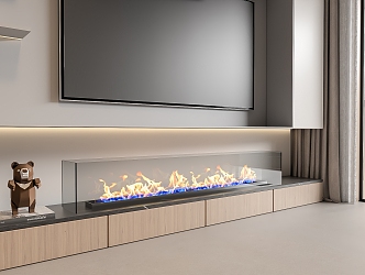 Modern Fireplace Electronic Fireplace Stove 3d model