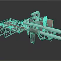 Heavy Duty Industrial Equipment With Steel Platform Pipes And Mechanical Structure