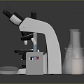 Complete Set of Household Science Supplies Including Microscope Beaker Test Tube and Petri Dish